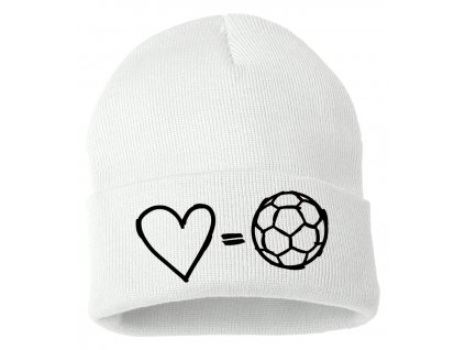 Zimní pletená čepice Láska k fotbalu
