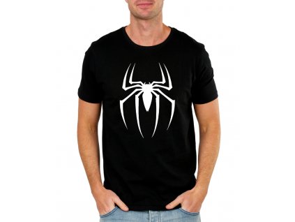pánské černé tričko spiderman pavouk