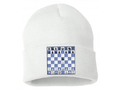 Zimní pletená čepice Bongcloud šachy