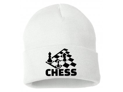Zimní pletená čepice Šachy