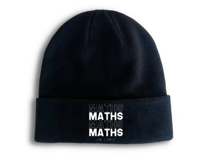 Zimní pletená čepice Matematika život