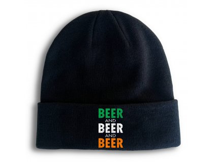 Zimní pletená čepice Pivo pivo pivo