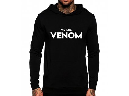 unisex černá mikina s kapucí my jsme Venom