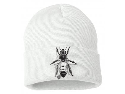 Zimní pletená čepice Včela