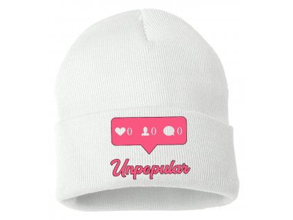 Zimní pletená čepice Nepopulární instagram