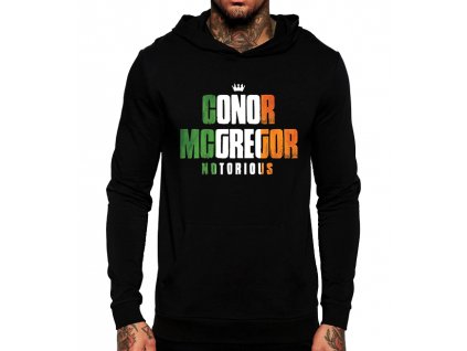 unisex černá mikina s kapucí notorious conor mcgregor