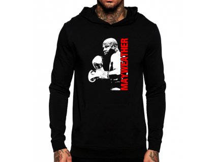 unisex černá mikina s kapucí floyd mayweather
