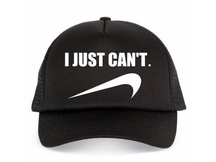 Kšiltovka trucker I just cant Parodie Nike