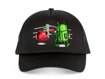 Kšiltovka trucker Bitka Android vs Apple