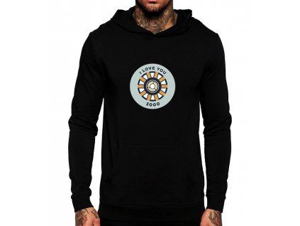 Unisex mikina s kapucí Ironman miluji tě 3000