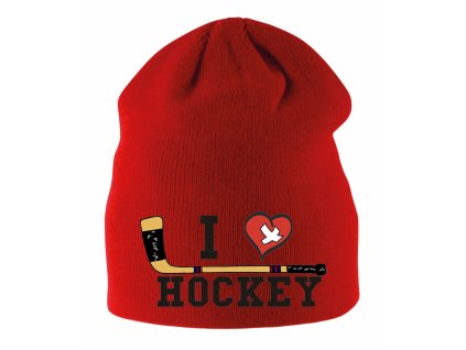 Dětská zimní čepice Miluji Hokej