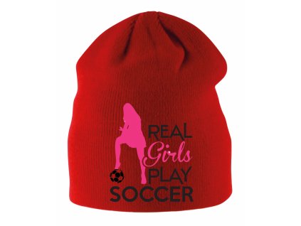 Dětská zimní čepice Opravdové holky hrají fotbal