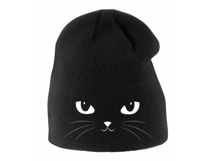 Dětská zimní čepice Černá kočka