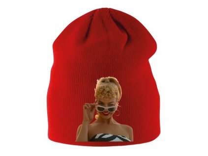 Dětská zimní čepice červená Margot Barbie