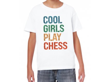 dětské tričko Cool holky hrají šachy