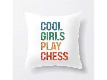 Polštář Cool holky hrají šachy