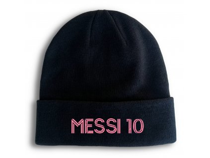 Zimní pletená čepice černá Messi miami