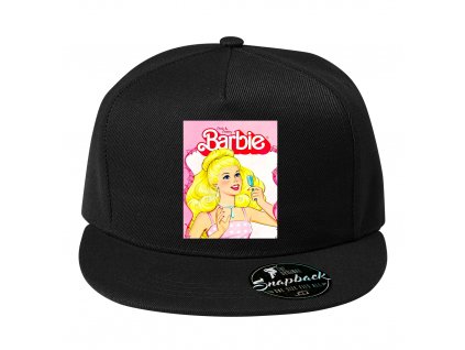 Snapback černá Barbie krásná a růžová