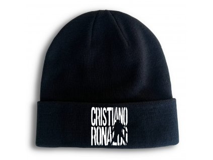 Zimní pletená čepice černá Cristiano ronaldo 7