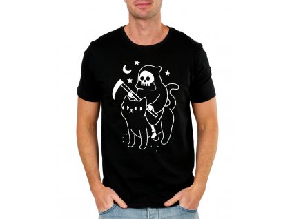 Pánské tričko Černá kočka smrtka