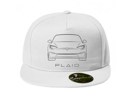 Snapback bílá Model S Plaid