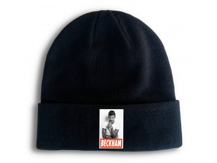 Zimní pletená čepice černá David Beckham