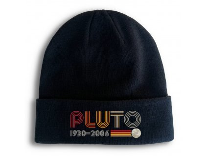 Zimní pletená čepice černá Pluto vývoj