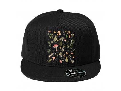 Snapback černá Houby