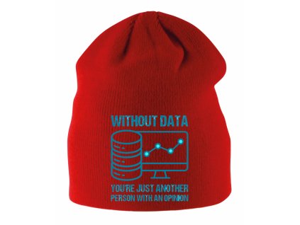 Dětská zimní čepice červená Věda a data