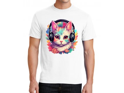 pánské tričko Kočička muzika