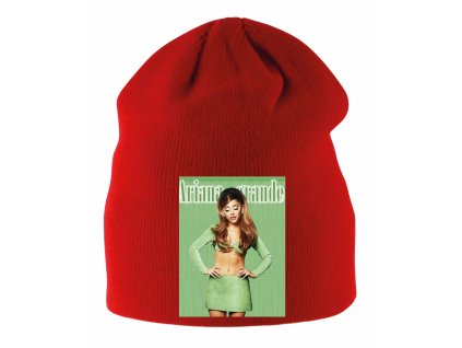 Dětská zimní čepice červená Ariana grande
