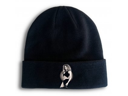 Zimní pletená čepice černá Shakira