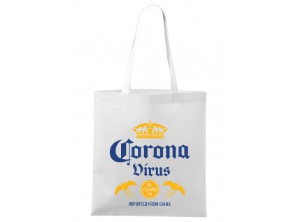 nákupní taška Coronavirus parodie pivo