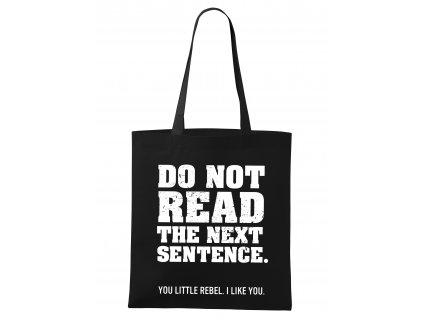 nákupní taška Nečti tu další větu