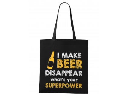 nákupní taška Sleduj nechám pivo zmizet a jaká je tvoje superschopnost