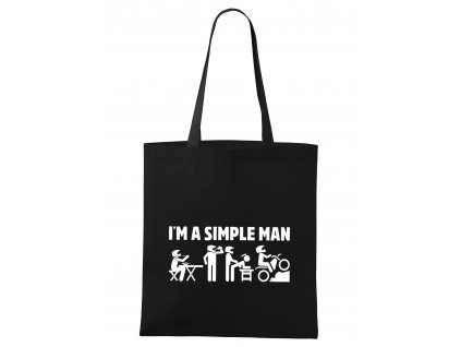 nákupní taška Motorkář jednoduchý muž