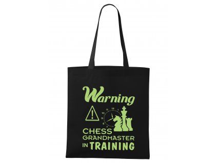 nákupní taška Varování šachový velmistr trénuje