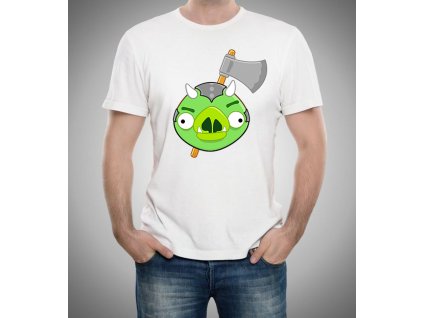 pánské bílé tričko Angry Birds Vs. Gamorreans
