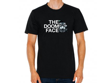 pánské černé tričko Doom parodie The north face