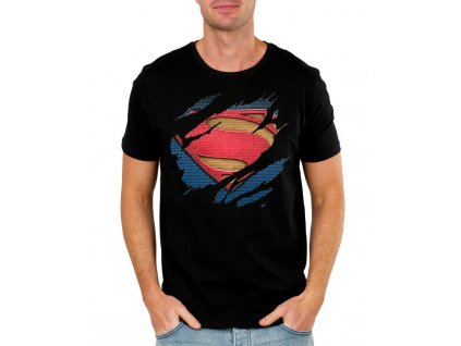 pánské černé tričko superman - DC comics
