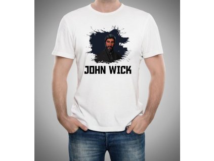 pánské bílé tričko john wick fortnite