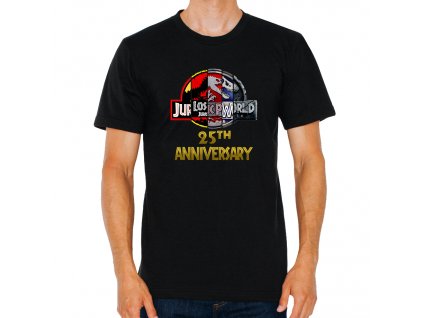 pánské černé tričko jurský park 25 výročí
