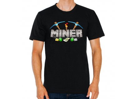 pánské tričko minercraft miner