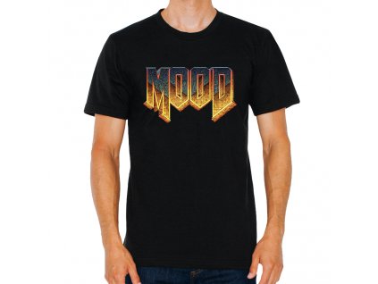 pánské černé tričko Mood parodie Doom