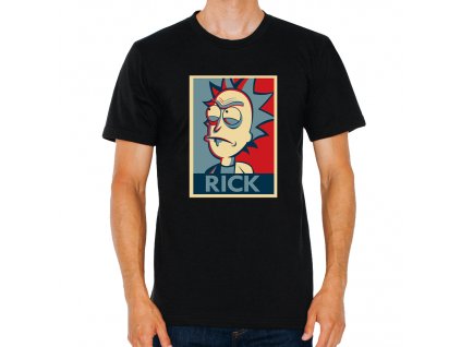 pánské černé tričko Rick And Morty Rick