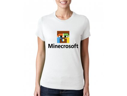 Dámské tričko Minecraft parodie Microsoft