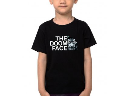 Dětské tričko DOOM Face Parodie The North Face