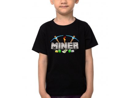 Dětské tričko Minecraft Miner