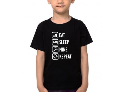 Dětské tričko Minecraft rutina