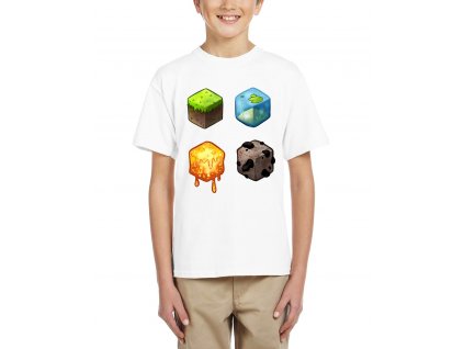 Dětské tričko Minecraft kostky